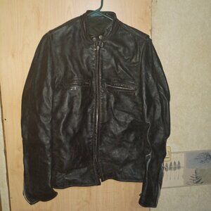small Brooks men leather jacket (black)